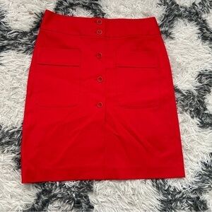 Theory Button-Front Skirt